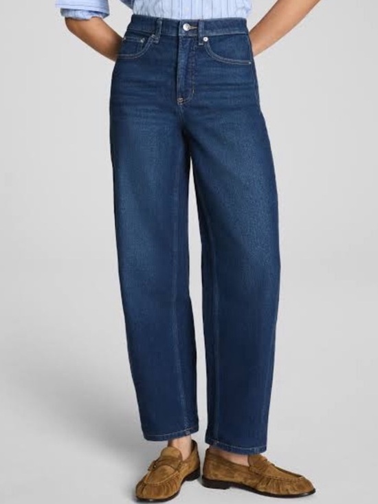 SPANX Denim - SPANX Barrel Leg Jeans in Medium Wash Size L